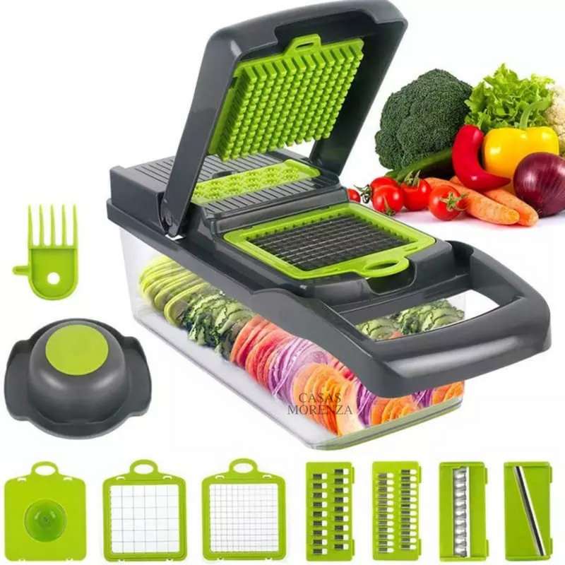 Cortador e Ralador de Alimentos Profissional ChefPratico 15 em 1 Inox - Casas Morenza