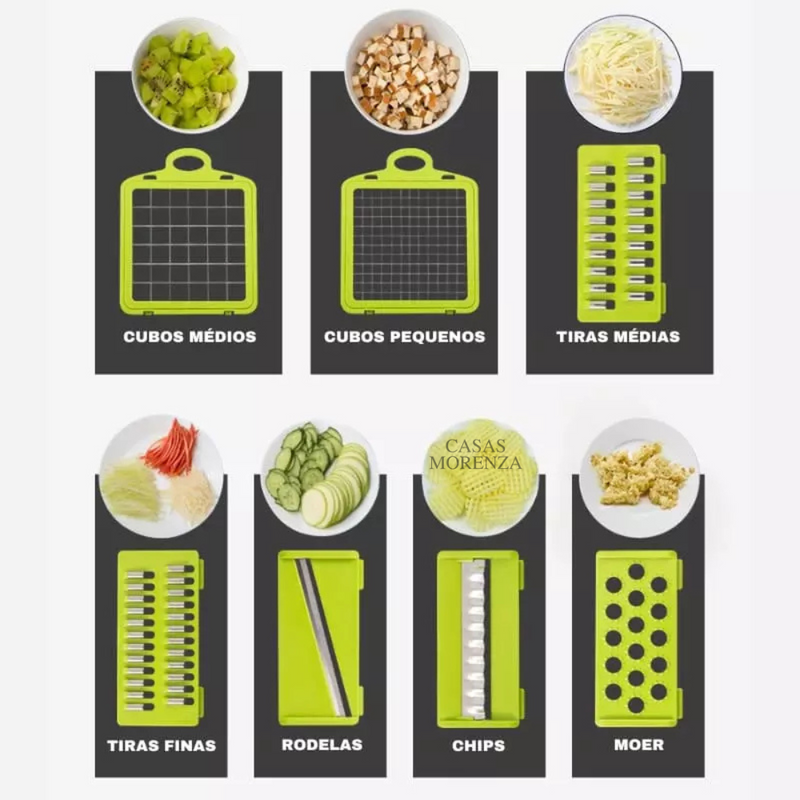 Cortador e Ralador de Alimentos Profissional ChefPratico 15 em 1 Inox - Casas Morenza