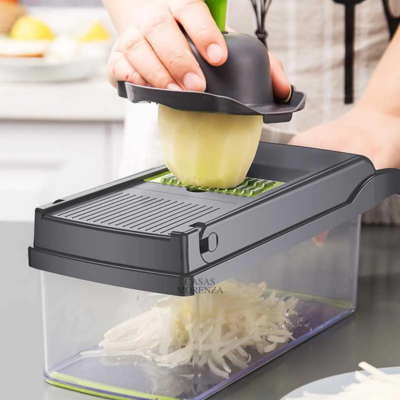 Cortador e Ralador de Alimentos Profissional ChefPratico 15 em 1 Inox - Casas Morenza
