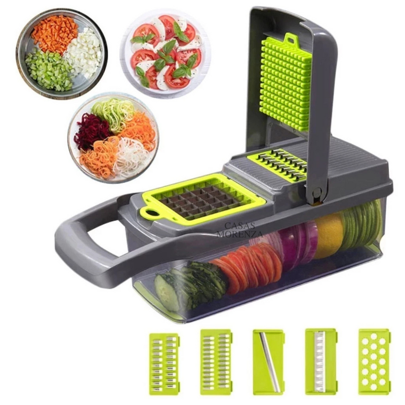 Cortador e Ralador de Alimentos Profissional ChefPratico 15 em 1 Inox - Casas Morenza