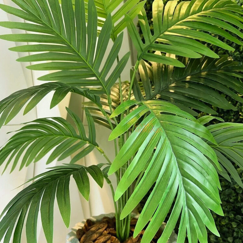 Planta Artificial Palmeira Decorativa com Vaso Origami Moderno Palmelya - Casas Morenza